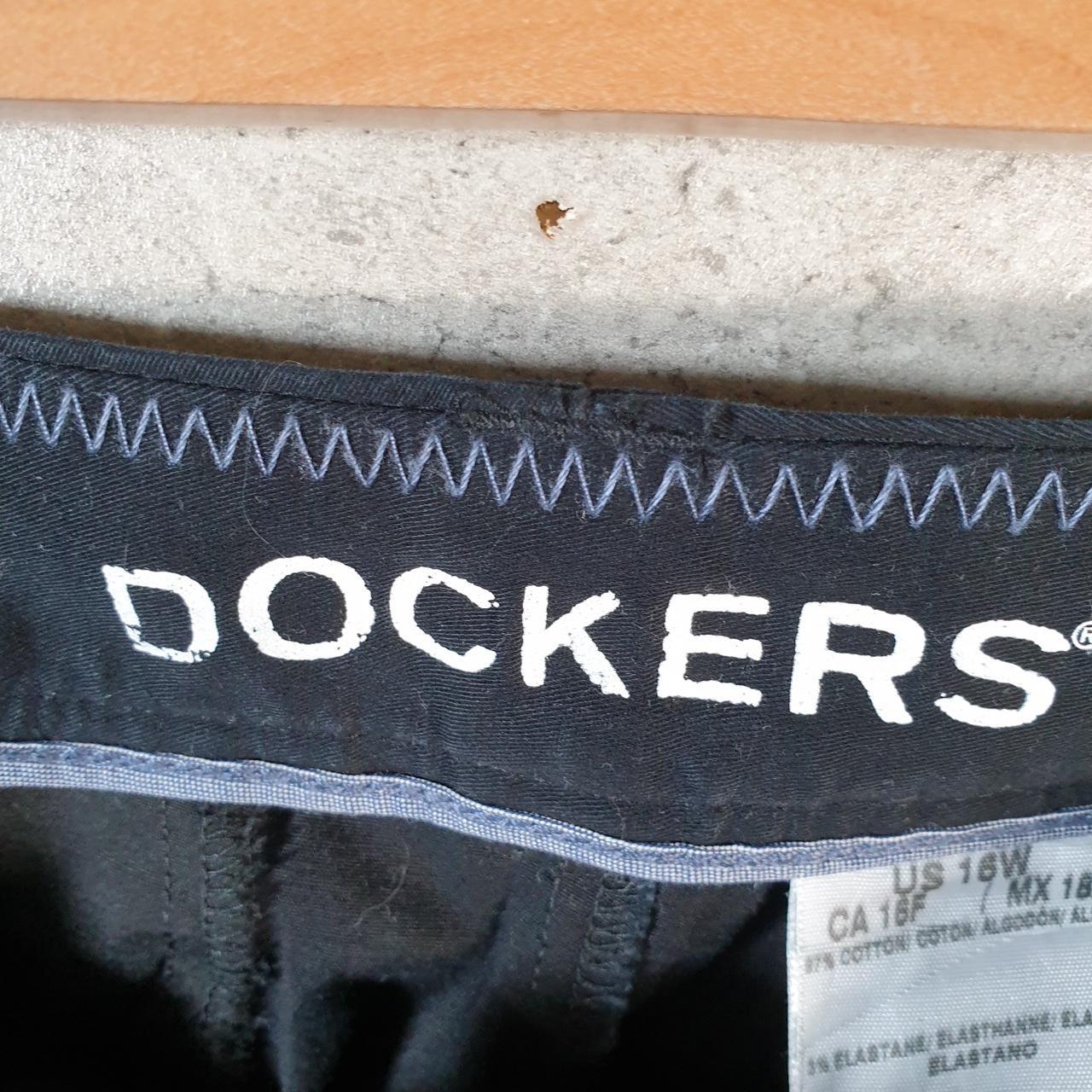 Vintage Dockers Chino Shorts Jorts Cargo Womens W36 Black Baggy Cotton