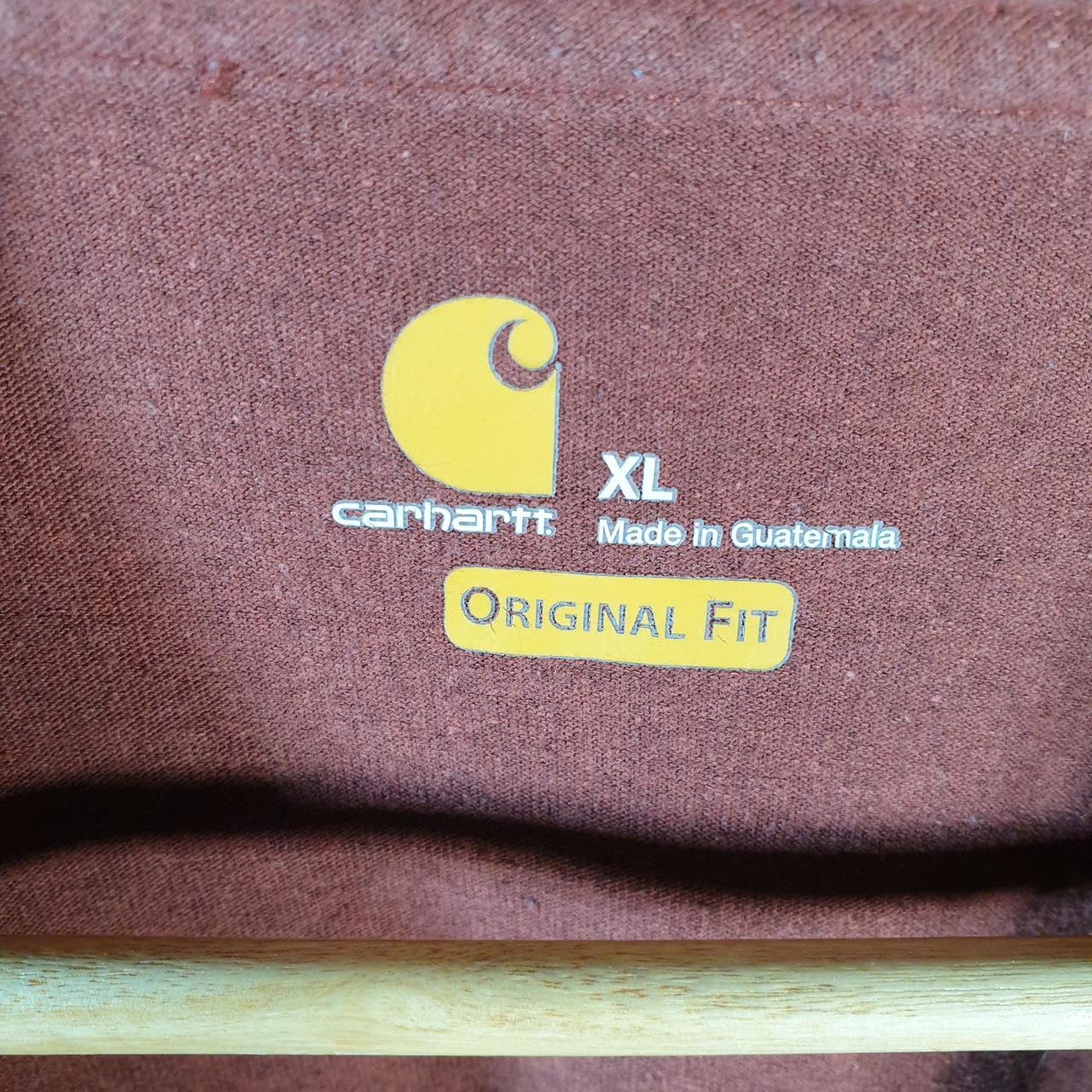 Vintage Carhartt Pocket T Shirt Men’s XL Burgundy Workwear Chore Utility Original Fit