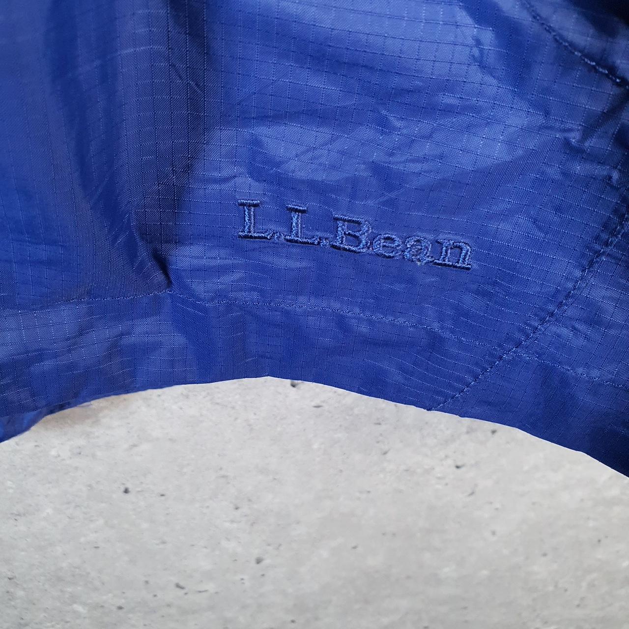 Vintage L.L. Bean Outdoors Nylon Jacket Mens Large Blue Waterproof Hooded