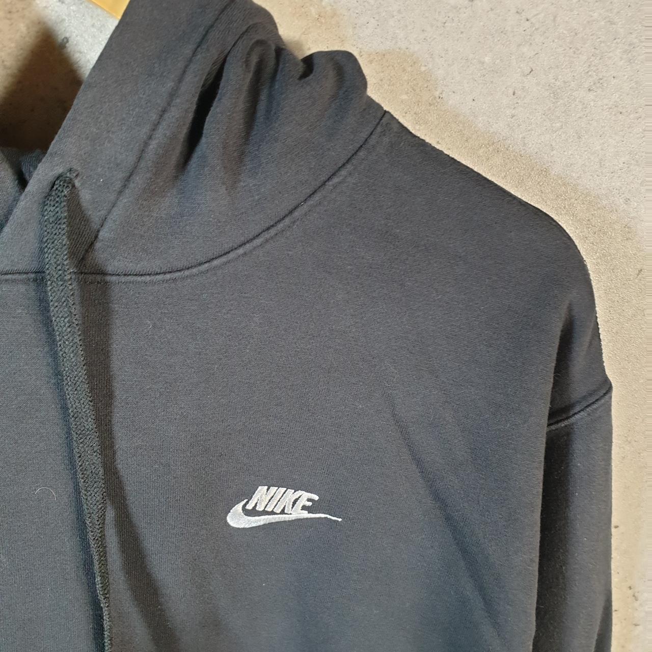 Vintage Nike Club Embroidered Hoodie Men’s Large Black Swoosh Y2K Pullover