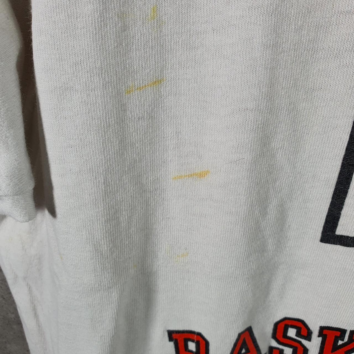 Vintage Discuss Athletics Beavercreek 1991 Basketball 90s USA Single Stitch T Shirt Men’s Large White