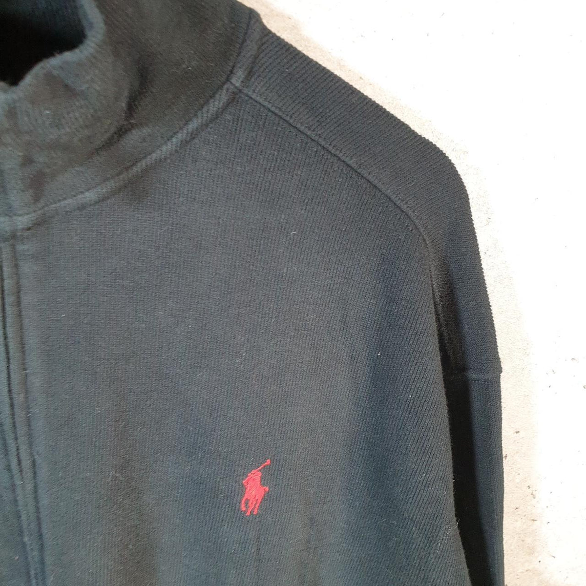 Vintage Ralph Lauren Polo 1/4 Zip Sweatshirt Men’s XL Black Cotton Pullover Pony