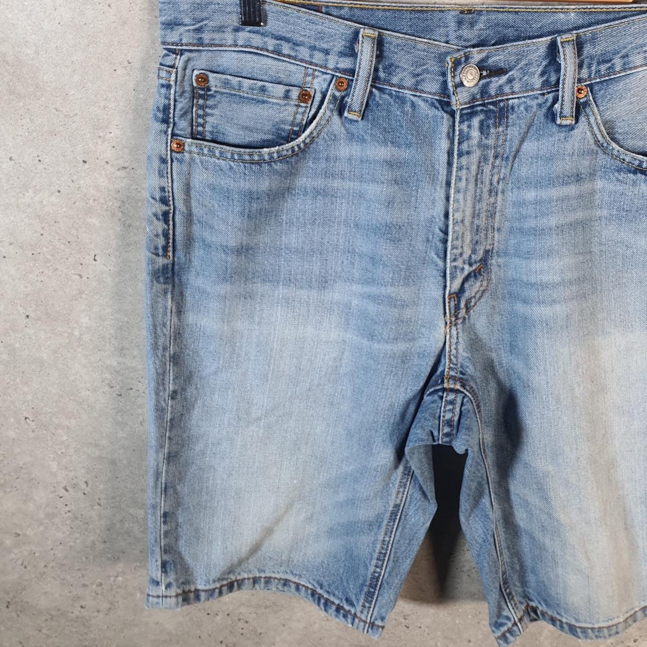 Vintage Levi’s Baggy Shorts Jorts Cargo Mens W33 Blue Relaxed Denim