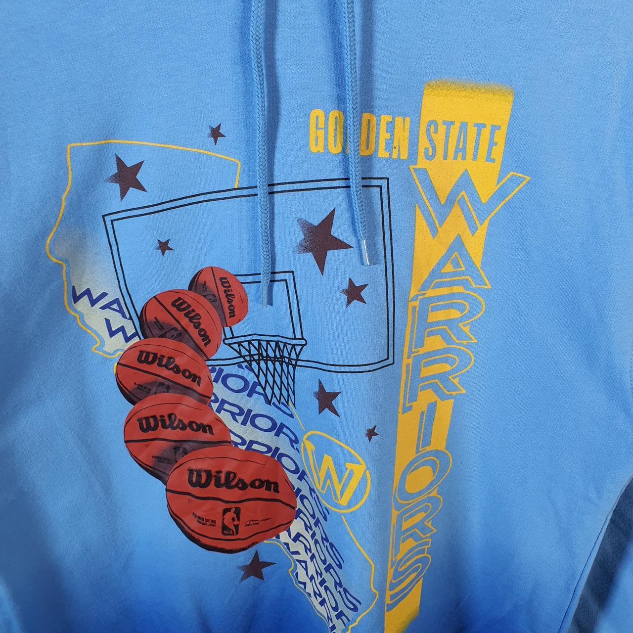 Vintage NBA Golden State Warriors Hoodie Men’s Small Blue Pullover Pro Sport USA