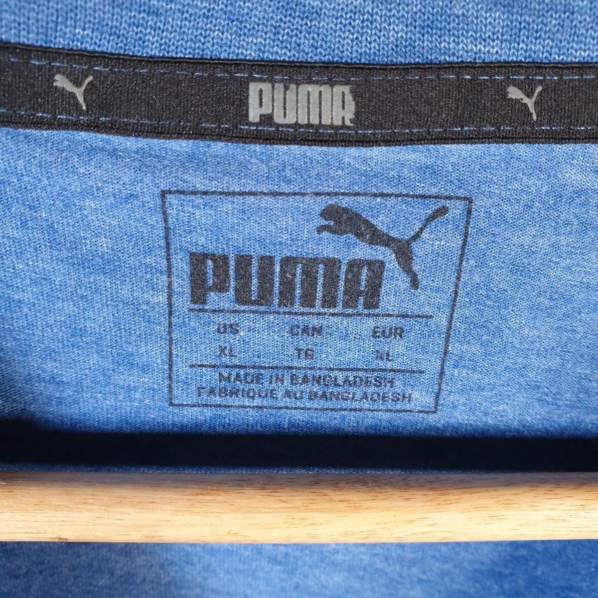 Vintage Puma Spellout T Shirt Men’s XL Blue Red Logo Athletic C9894