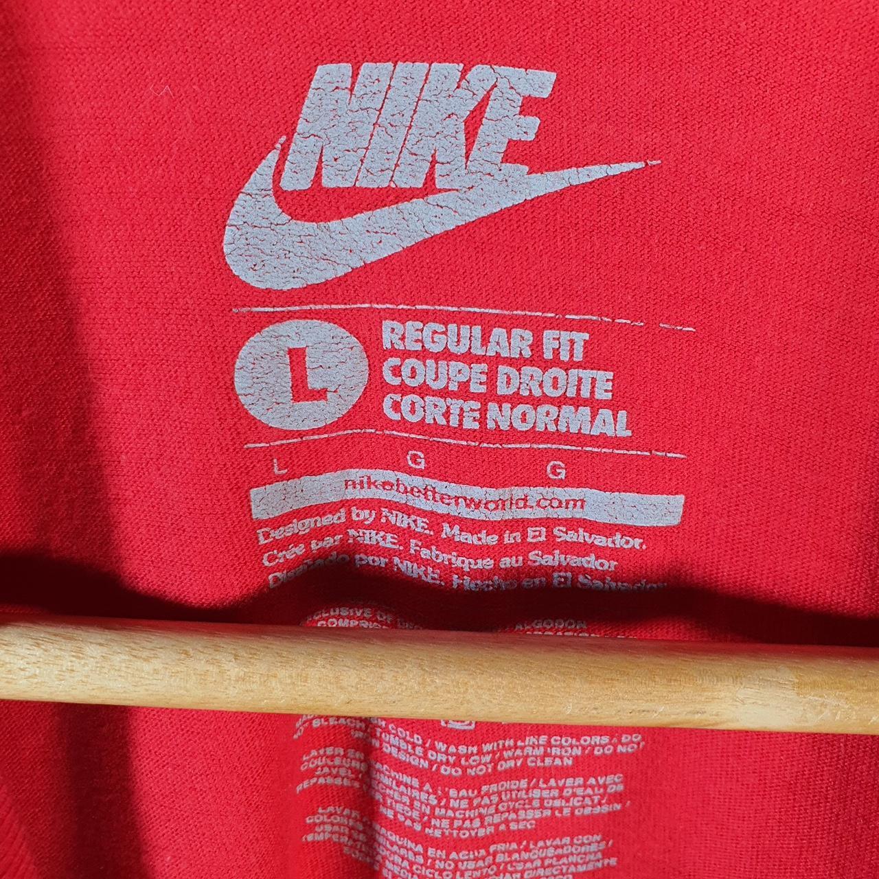 Vintage Nike Just Do It T Shirt Men’s Large Red Printed Single Swoosh Logo Athletic Big Fish Vintage