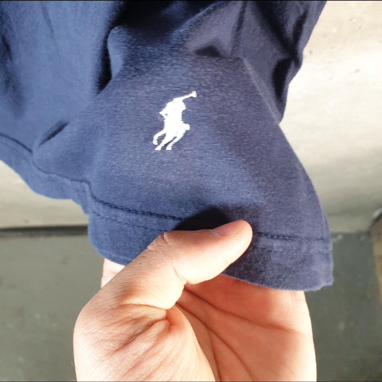 Vintage Ralph Lauren Polo T Shirt Men’s Large Blue Embroidered Classic Slim Fit Pony
