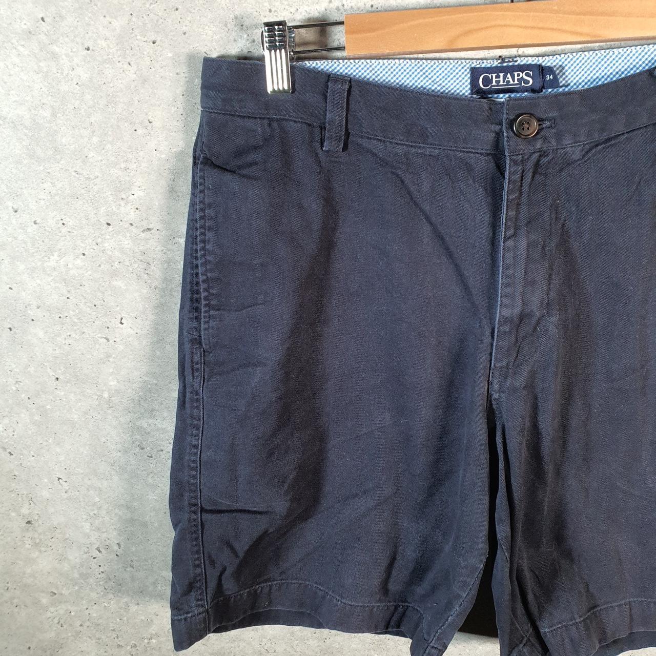 Vintage Chaps Ralph Lauren Polo Shorts Jorts Cargo Men’s W34 Navy Blue Baggy Cotton A4397