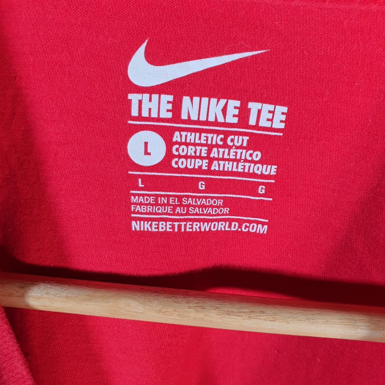 Vintage Nike Club Spellout T Shirt Men’s Large Red Logo Swoosh Athletic