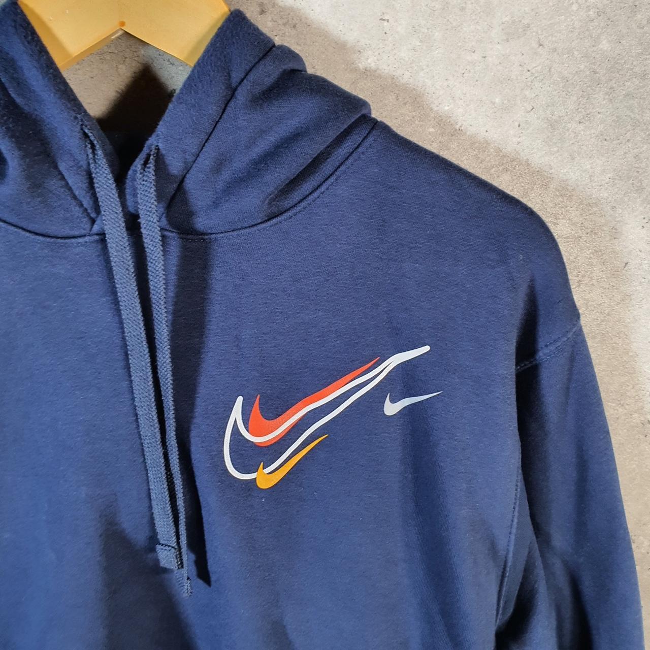 Vintage Nike Club Embroidered Hoodie Men’s Large Navy Blue Swoosh Y2K Pullover