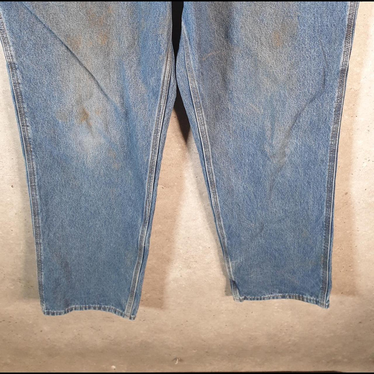 Vintage Carhartt Workwear Carpenter Jeans Mens W32 L32 Blue Denim Original Fit USA