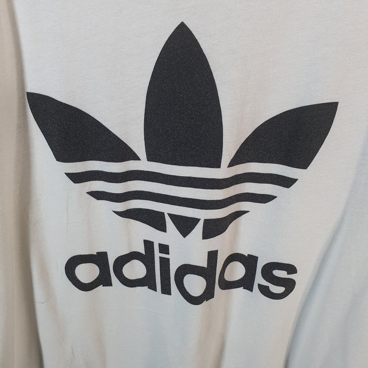 Vintage Adidas Trefoil Retro T Shirt Men’s Medium White Three Stripes Logo