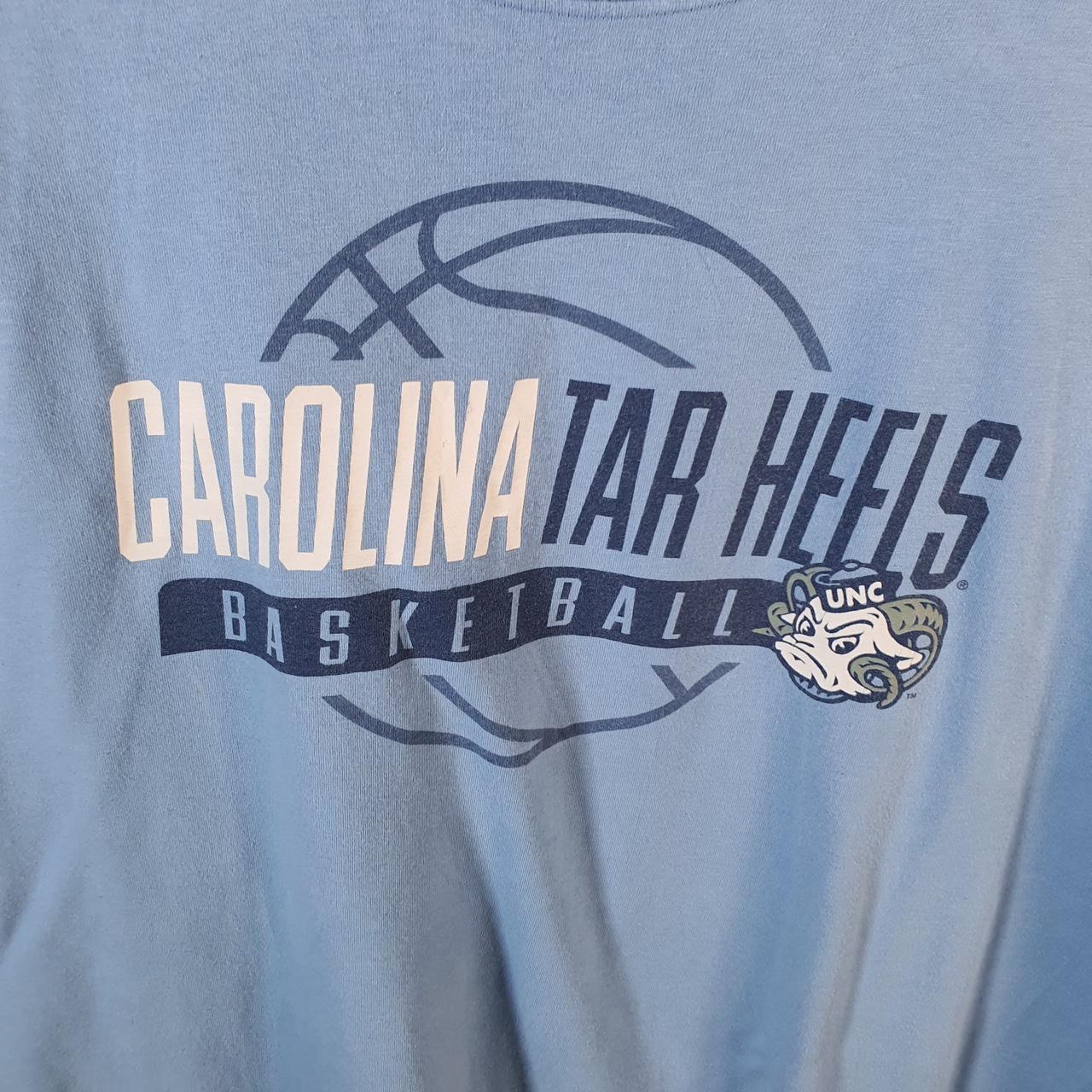 Vintage Champion Carolina Tar Heels Basketball T Shirt Men’s 2XL Blue Athletic