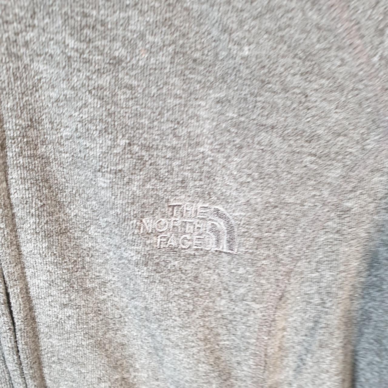 Vintage The North Face TNF Teddy Fleece Hoodie  Womens Large Grey Full Zip Logo Winter