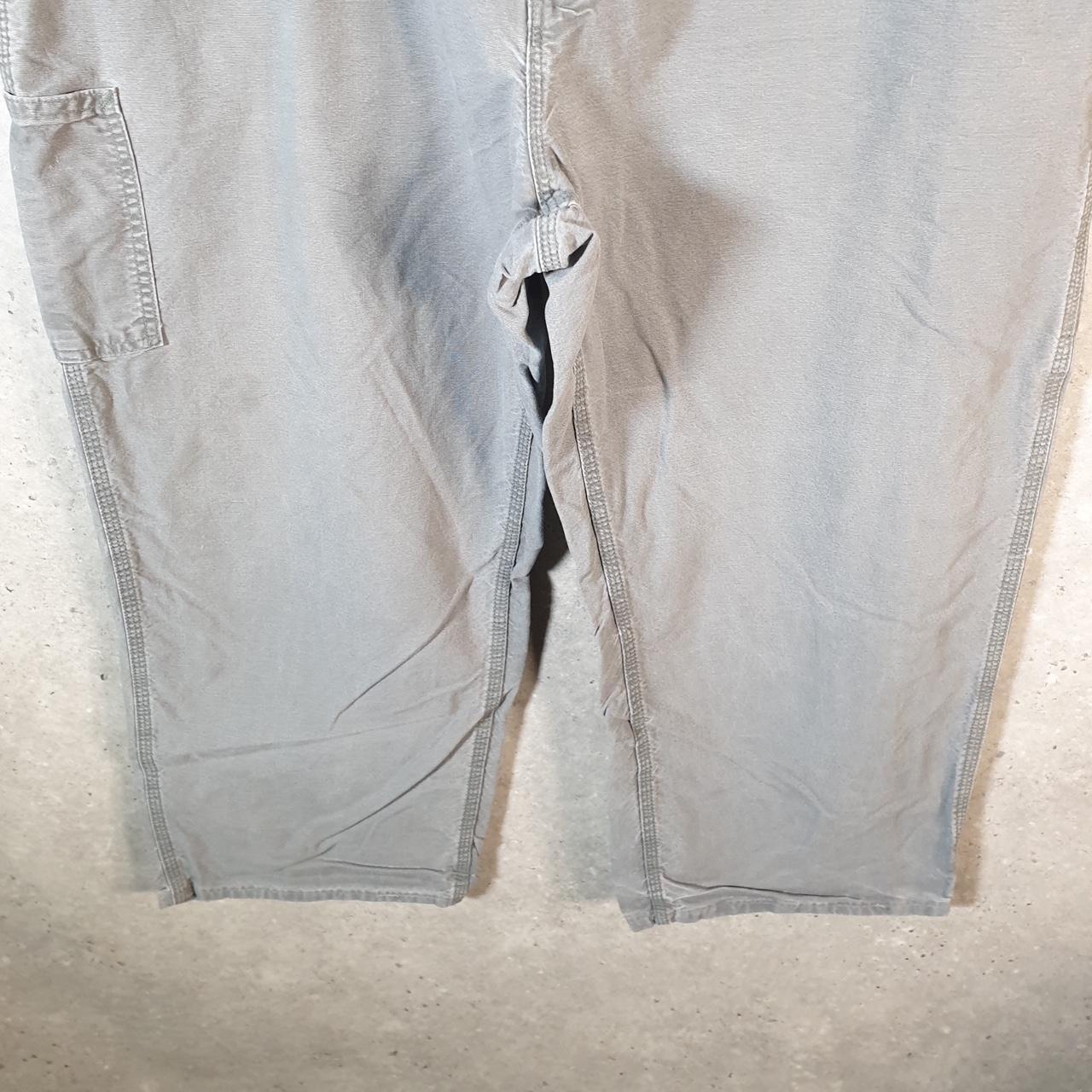Vintage Carhartt Carpenter Trousers Mens W40 L26 Grey Dungaree Fit Workwear