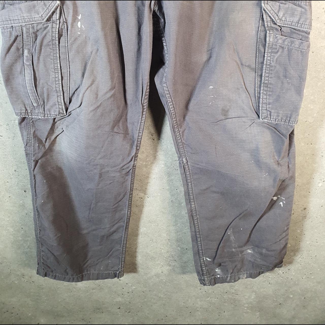 Vintage Carhartt Carpenter Trousers Mens W38 L30 Grey Relaxed Fit Workwear Thrashed