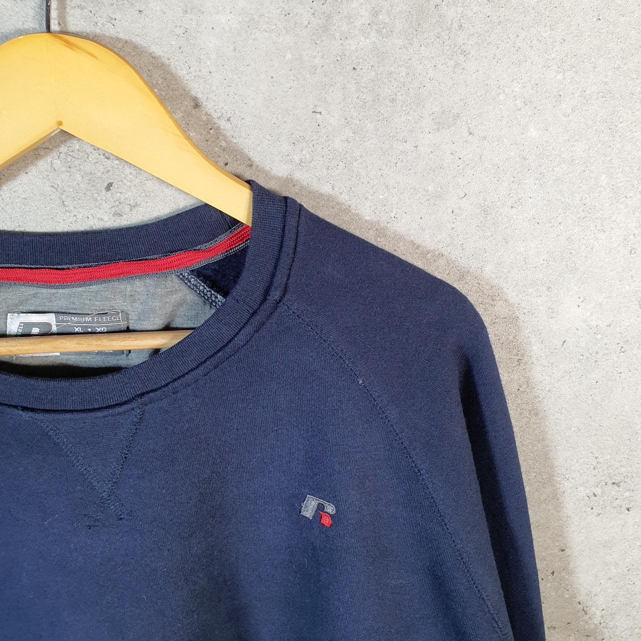 Vintage Russell Athletic Premium Fleece Sweatshirt Men’s XL Navy Blue Pullover Baggy