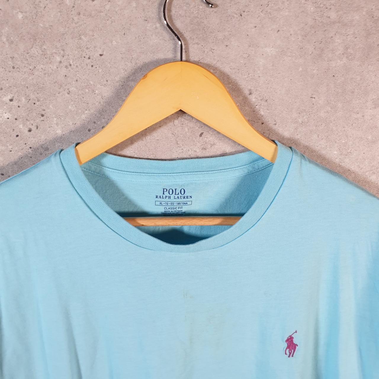 Vintage Ralph Lauren Polo Sport T Shirt Men’s Large Blue Classic Fit Embroidered Pony