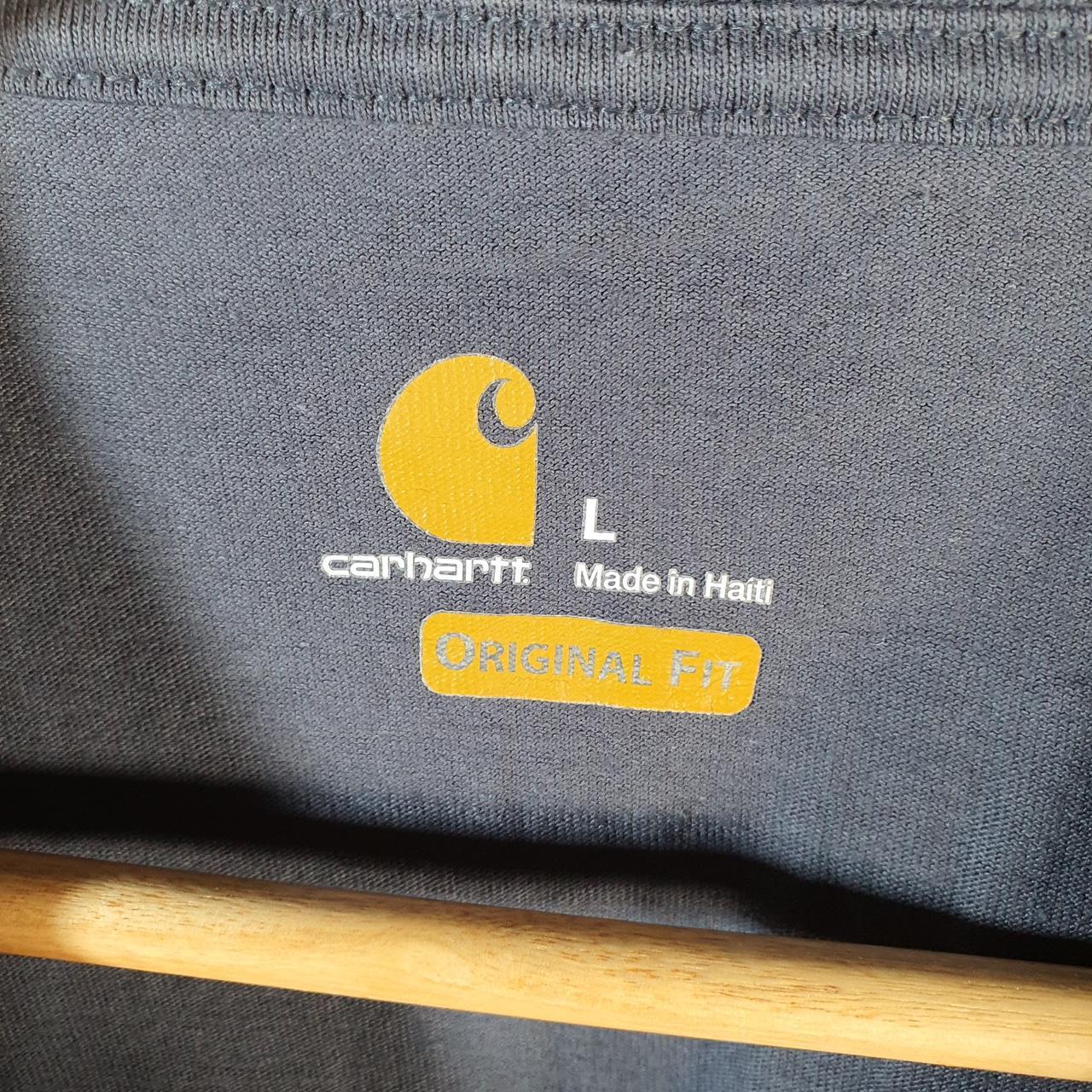 Vintage Carhartt Pocket T Shirt Men’s Large Navy Blue Workwear Chore Utility Original Fit