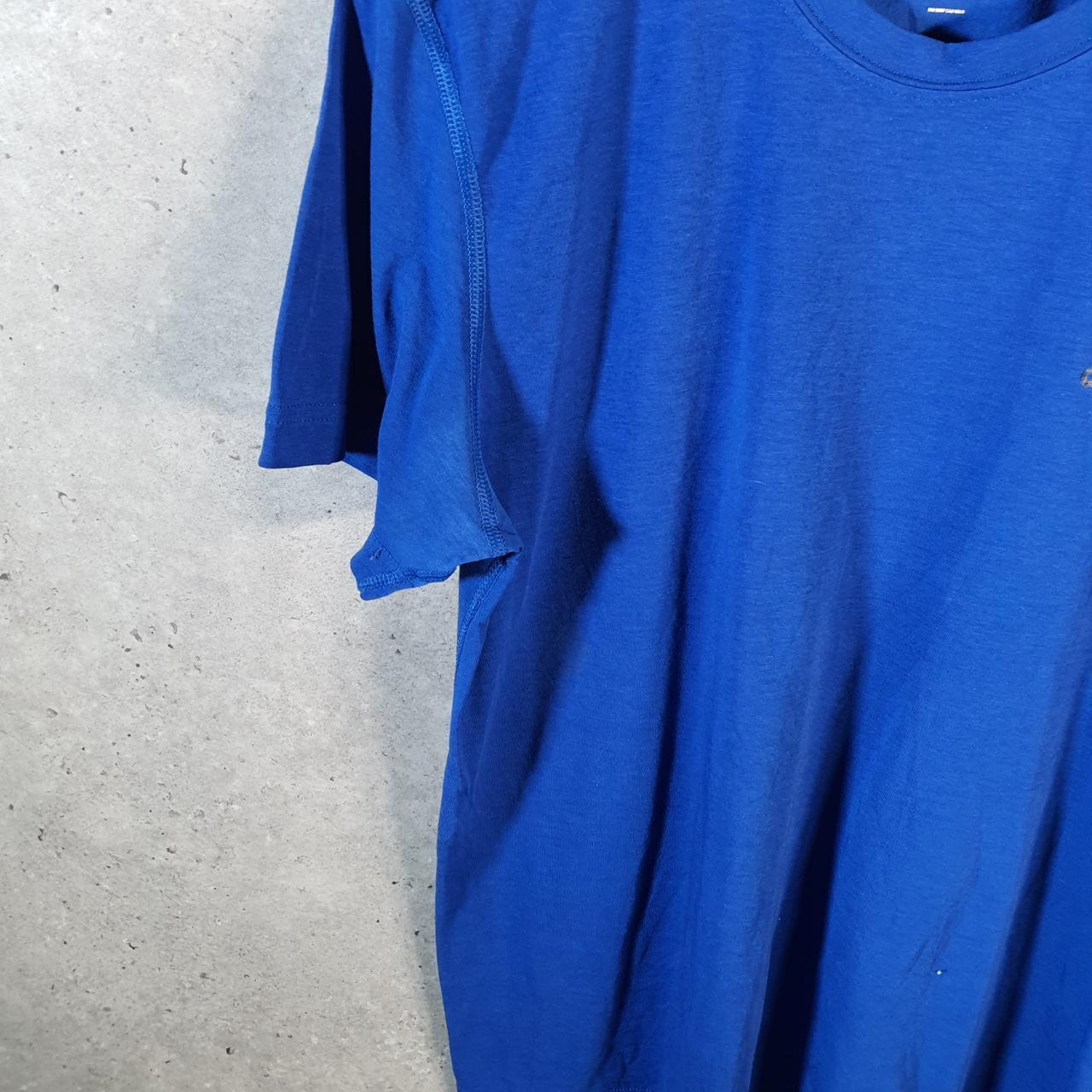 Vintage Adidas ClimaLite T Shirt Men’s Large Blue Three Stripes Logo Athletic