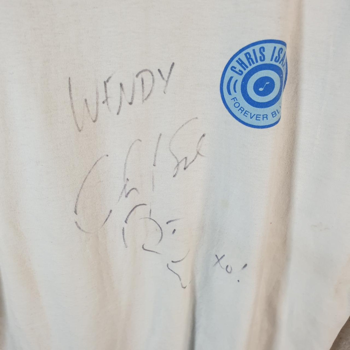 Vintage Murina Chris Isaac Forever Blue 90s USA Single Stitch T Shirt Men’s Large White