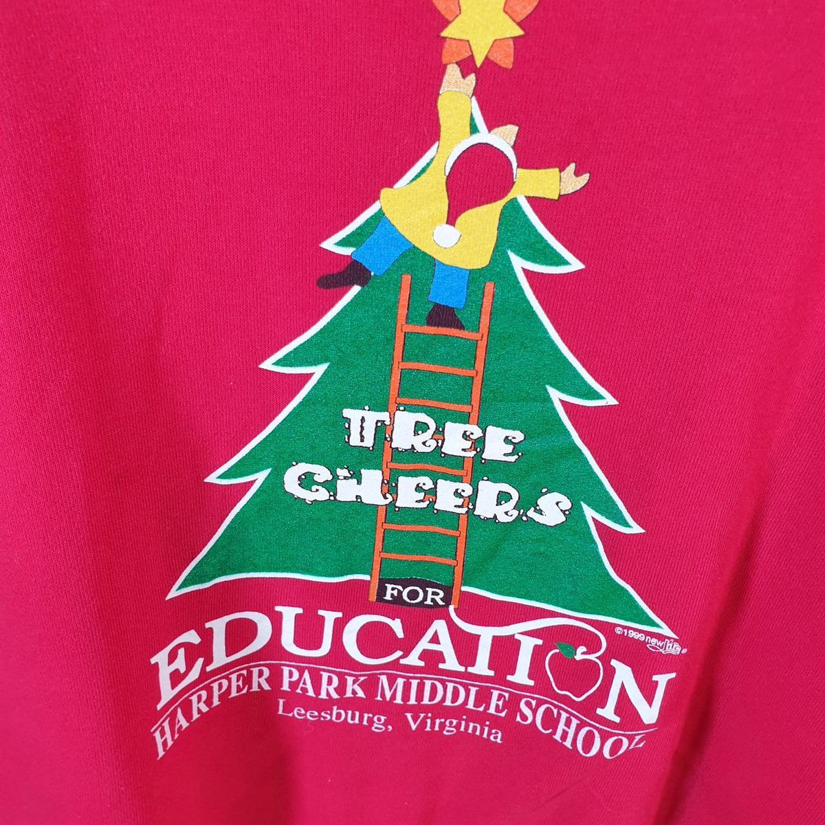 Vintage Lee 1999 Cotton Blend Sweatshirt Men’s XL Red USA Harper Park School Leesburg Virginia