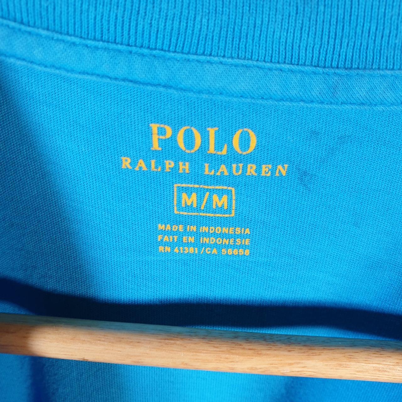 Vintage Ralph Lauren Polo T Shirt Men’s Medium Blue Embroidered Pony Classic Fit C9168