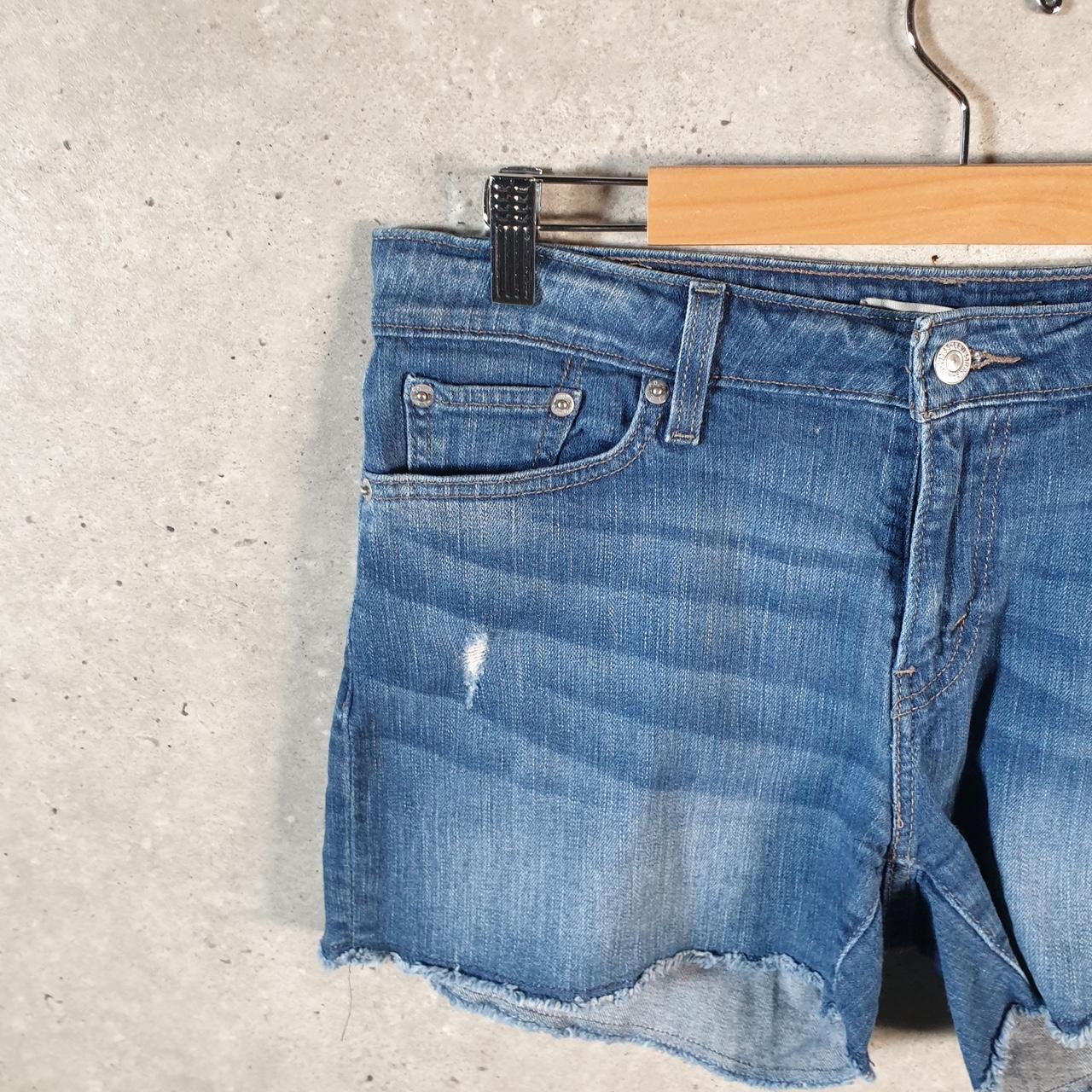 Vintage Levi’s Baggy Shorts Jorts Cargo Womens W31 Blue relaxed Denim