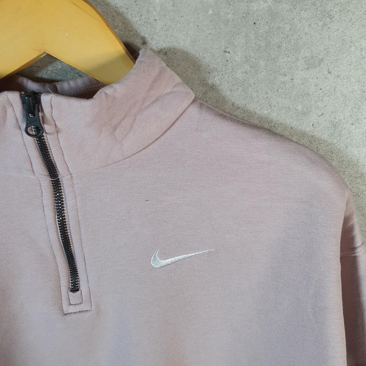 Vintage Nike Embroidered 1/4 Zip Sweatshirt Men’s XS Pink Swoosh Y2K Pullover