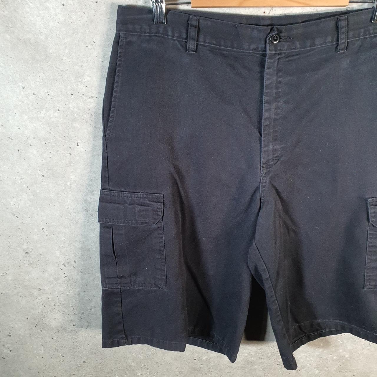 Vintage Dickies Baggy Chino Shorts Jorts Cargo Mens W36 Black Regular Fit