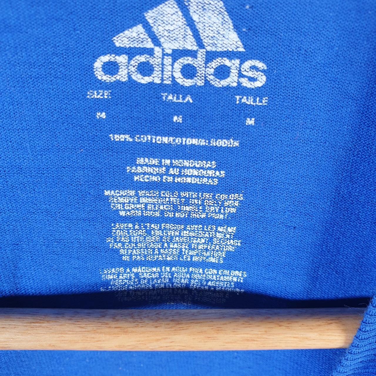 Vintage Adidas Spellout Maryland Soccer T Shirt Men’s Medium Blue Three Stripes Athletic