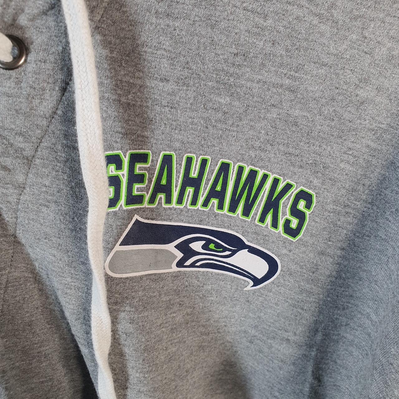 Vintage NFL Seattle Seahawks Hoodie Womens Small Grey Pullover USA Pro Sport