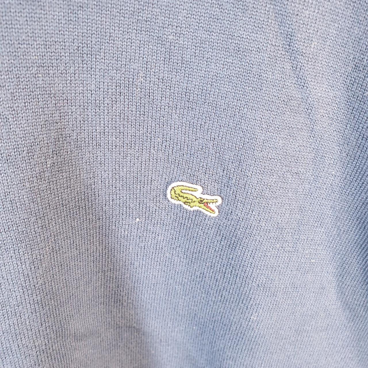 Vintage Lacoste Sweatshirt Men’s Large Blue Pullover Logo Y2K Jumper Logo Casual
