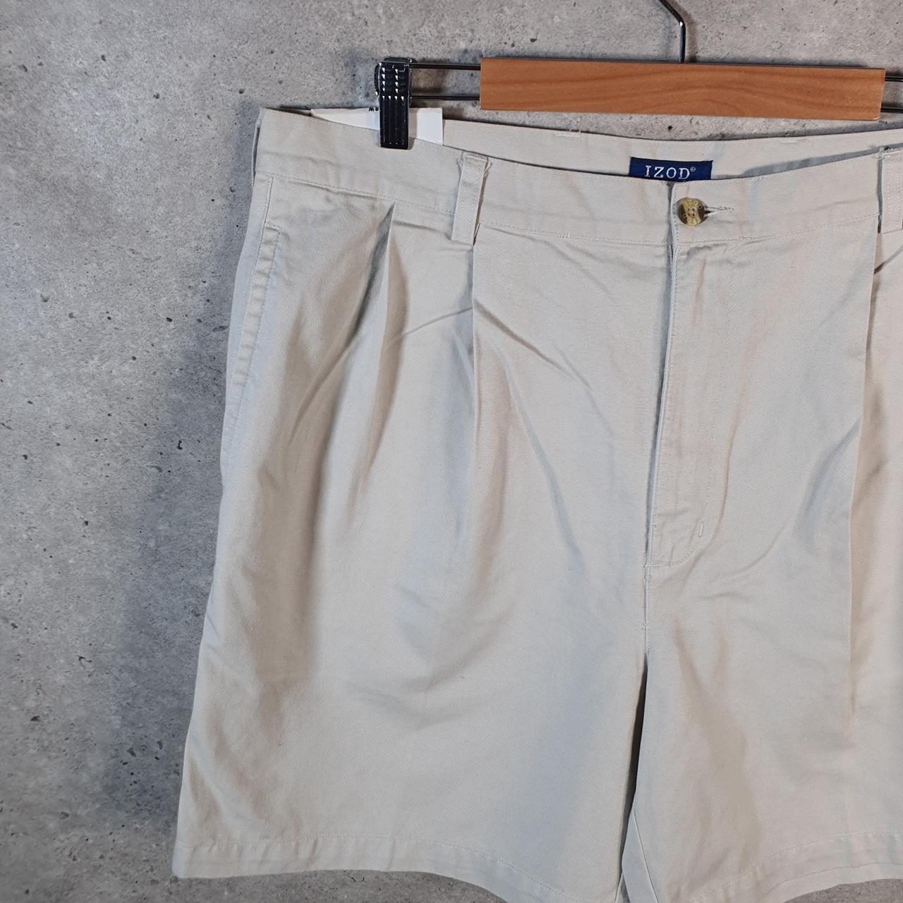 Vintage Izod Golf Chino Shorts Jorts Cargo Men’s W38 Beige Baggy Cotton