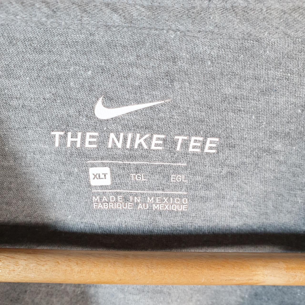 Vintage Nike T Shirt Men’s XL Grey Printed Single Swoosh Logo Athletic C8293