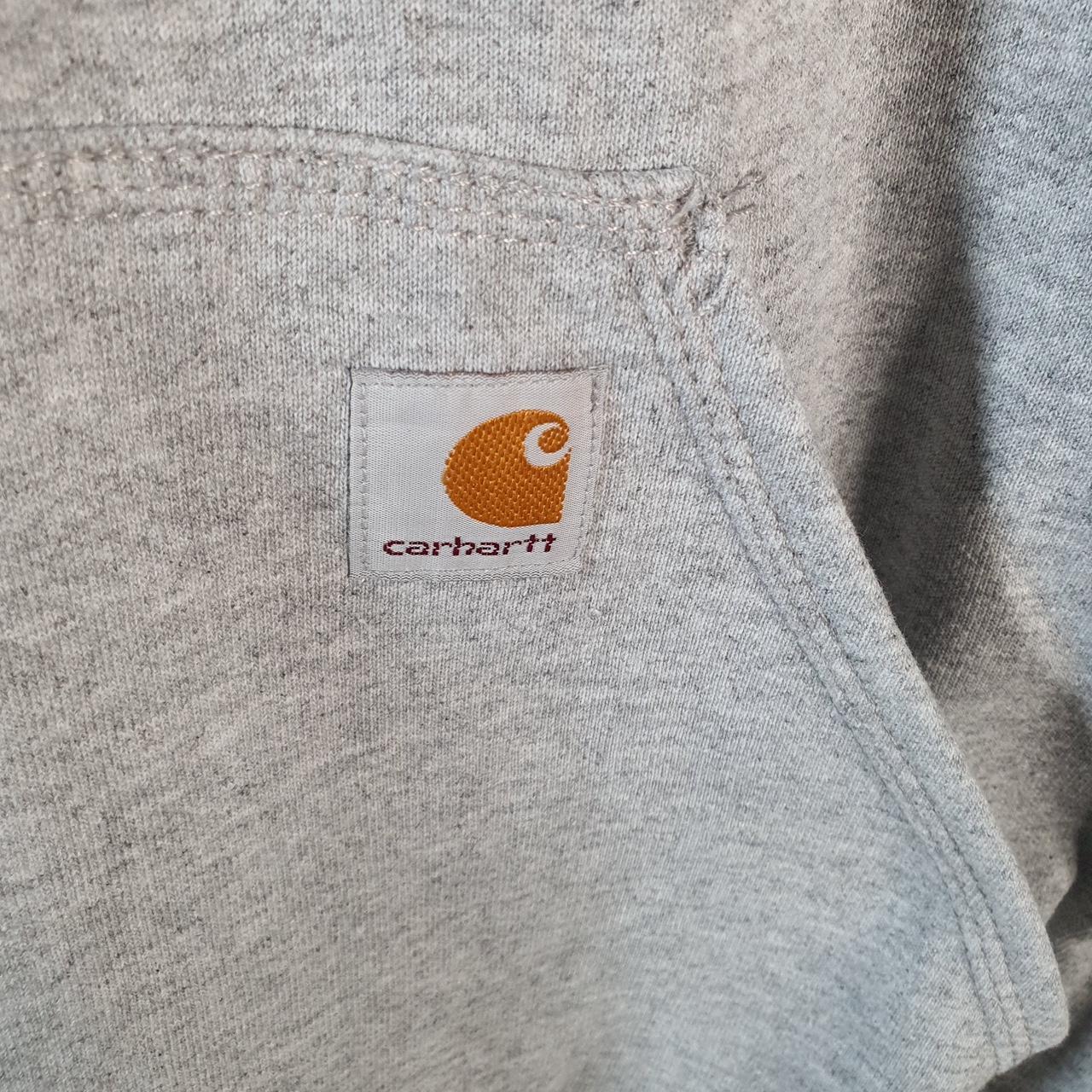 Vintage Carhartt Hoodie Men’s XL Grey Pullover Blank USA Loose Fit