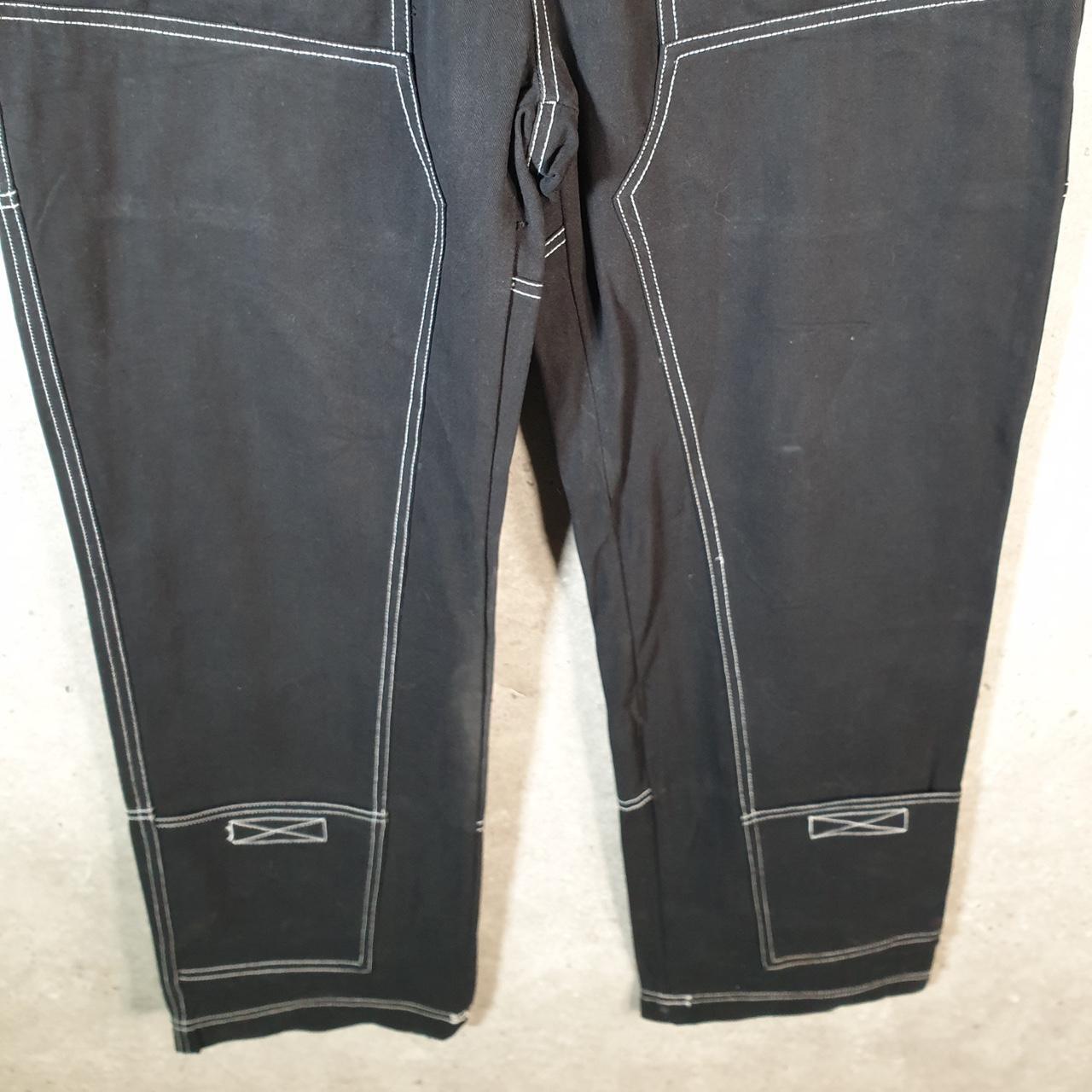 Vintage Liquid Lagoon Baggy Y2K Hip Hop Jeans Mens W30 L30 Black Denim Wide Leg Big Fish Vintage