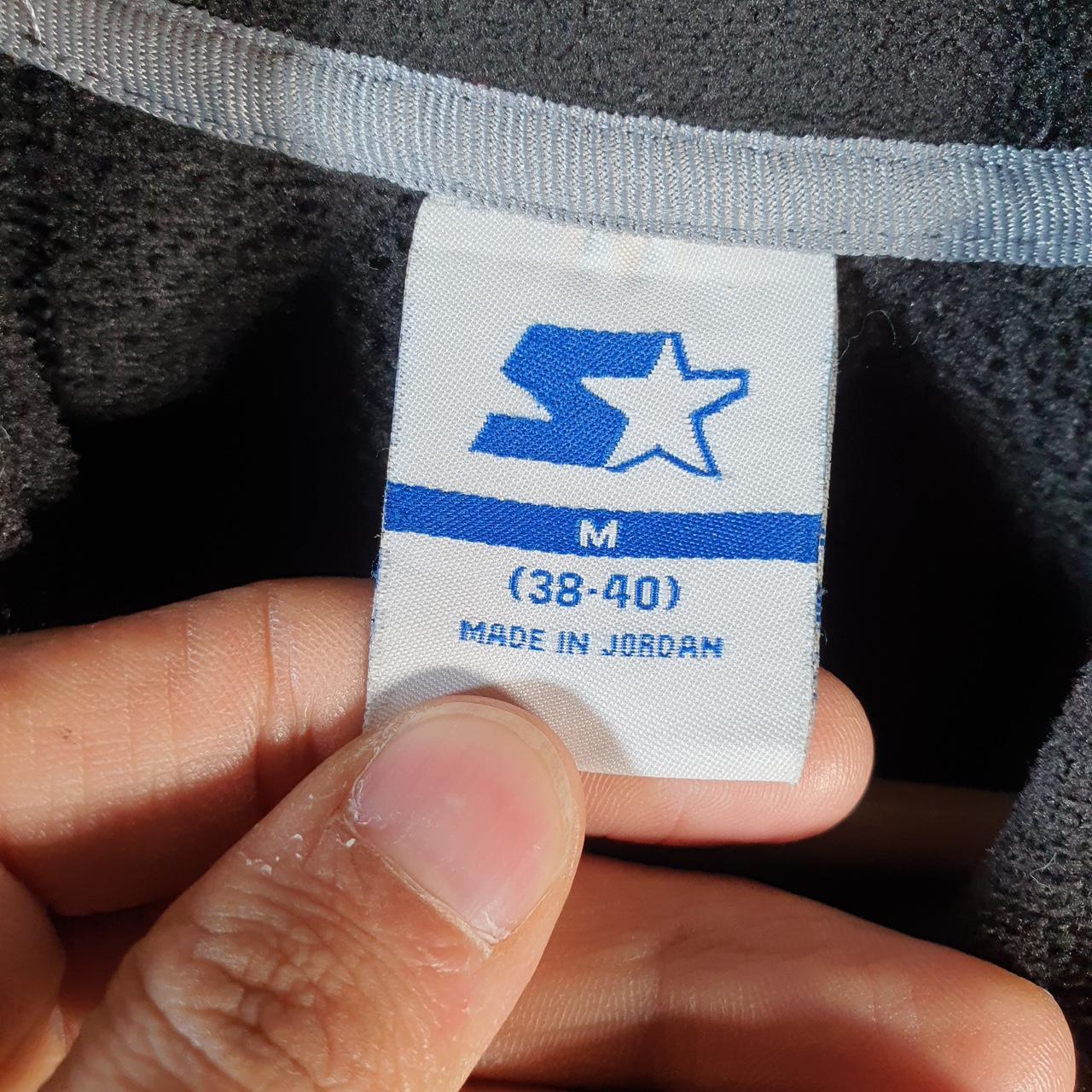 Vintage Starter 1/4 Zip Fleece Sweatshirt Mens Medium Black Logo Winter