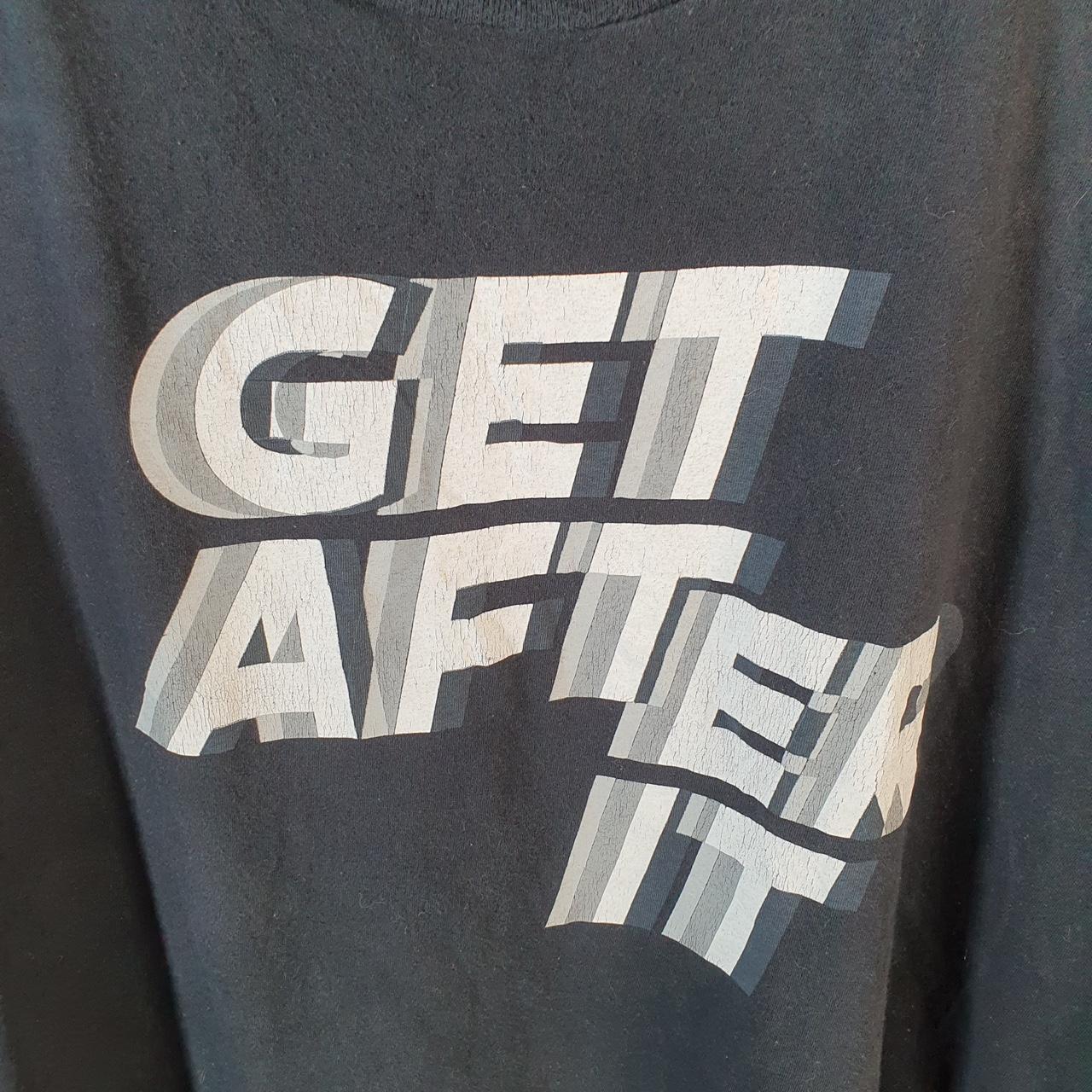 Vintage Adidas Get After It T Shirt Men’s 2XL Black Three Stripes Logo Athletic