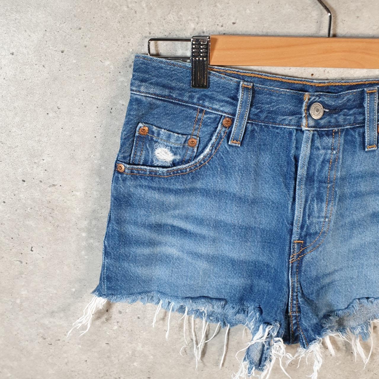 Vintage Levi’s 501 Baggy Shorts Jorts Cargo Womens W25 Blue Relaxed Denim