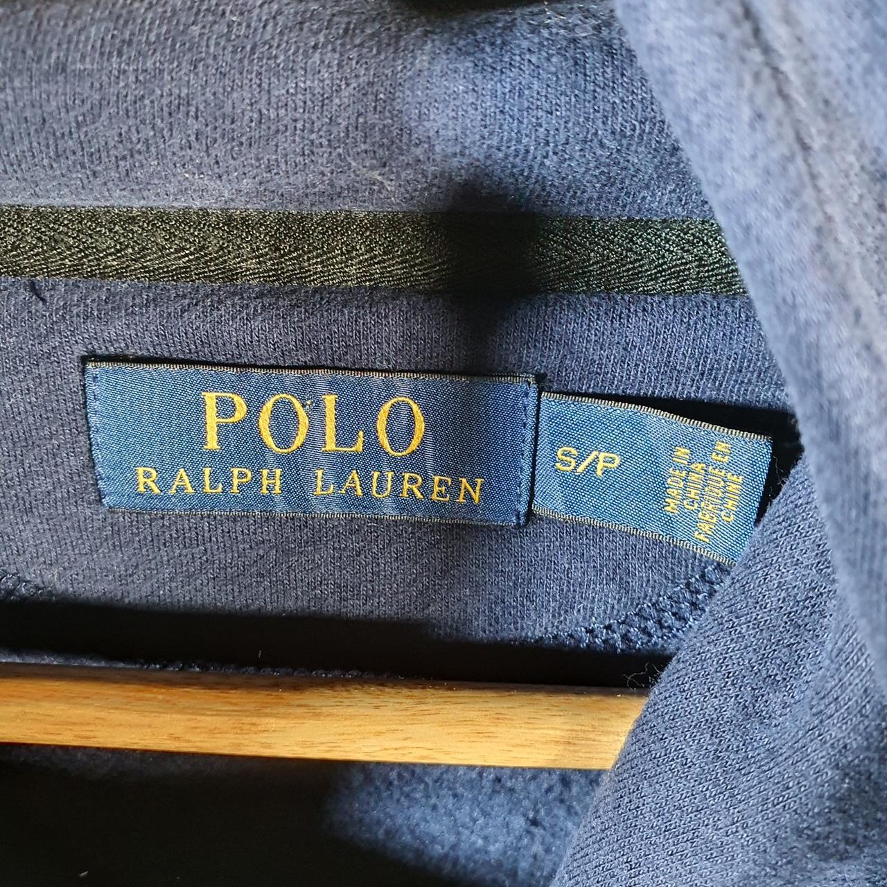 Vintage Ralph Lauren Polo 1/4 Button Sweatshirt Men’s Small Navy Blue Cotton Pullover Pony