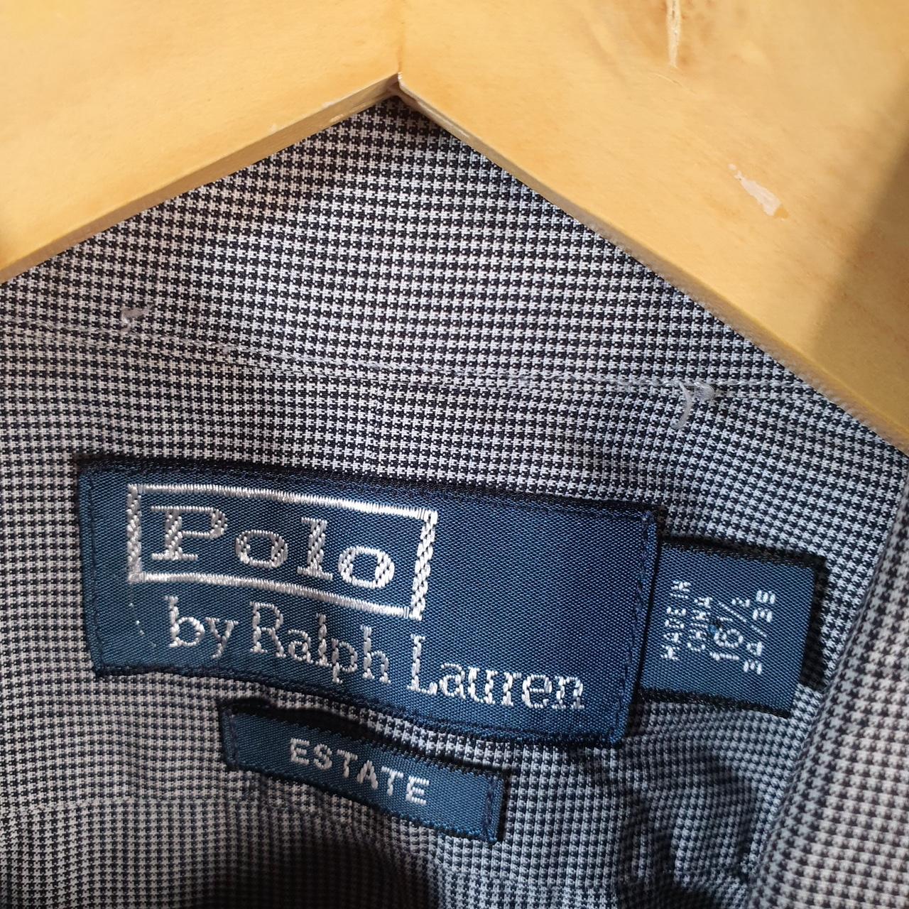 Vintage Ralph Lauren Button Down Shirt Men’s Large Grey Fish Eye Classic Cotton Pony Casual Big Fish Vintage