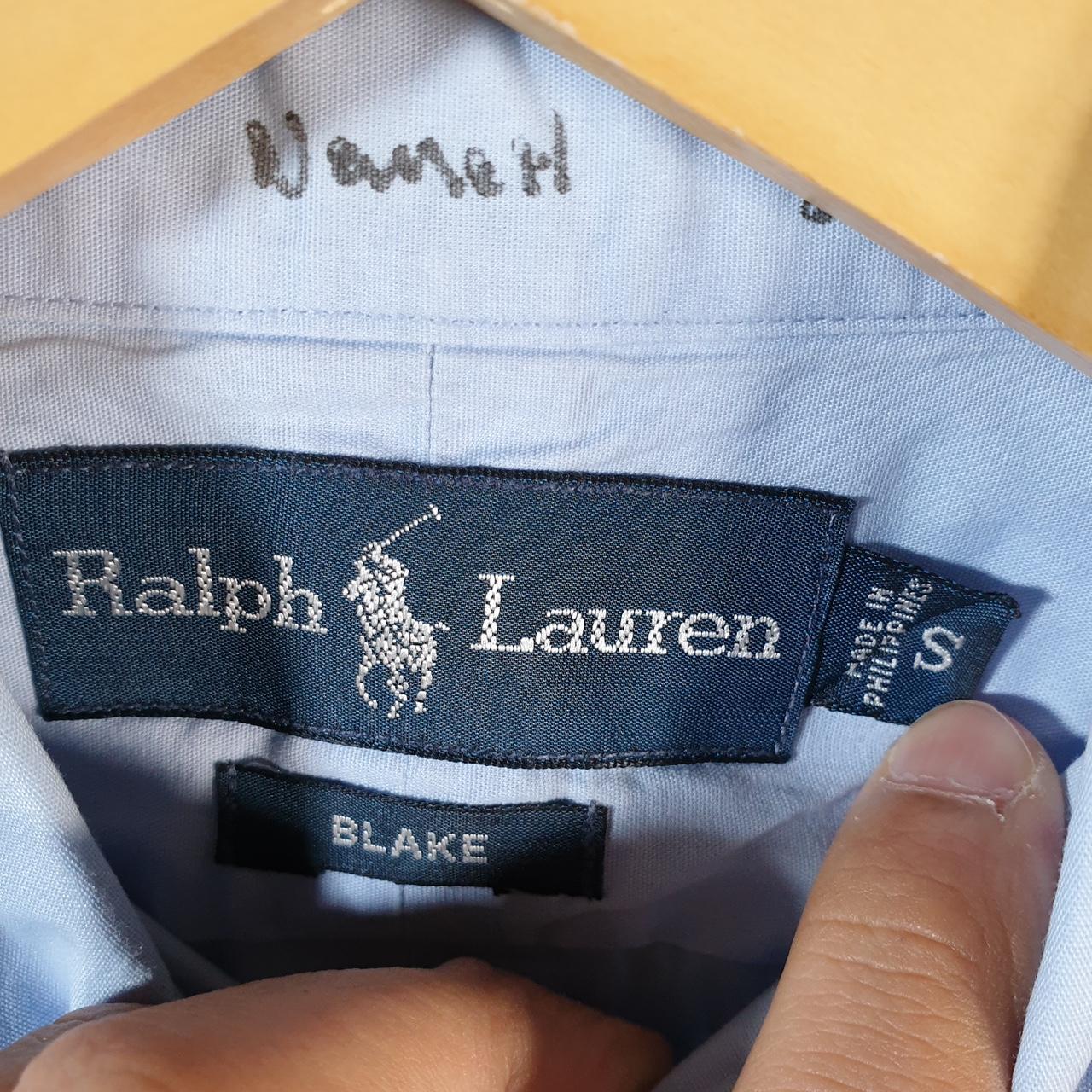 Vintage Ralph Lauren Button Down Shirt Men’s Small Blue Blake Short Sleeve Pony