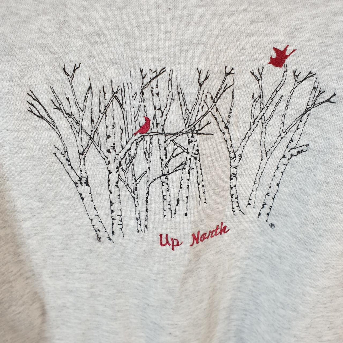 Vintage Lee MidWeight Sweatshirt Men’s XL Grey USA Up North Embroidered