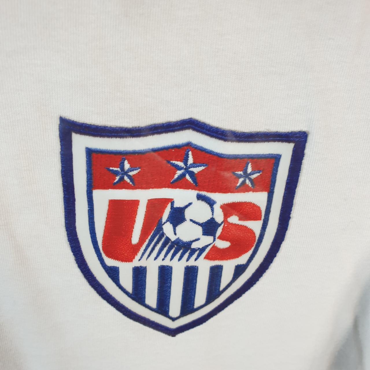 Vintage Nike USA Soccer Spellout T Shirt Men’s Medium White Swoosh Logo