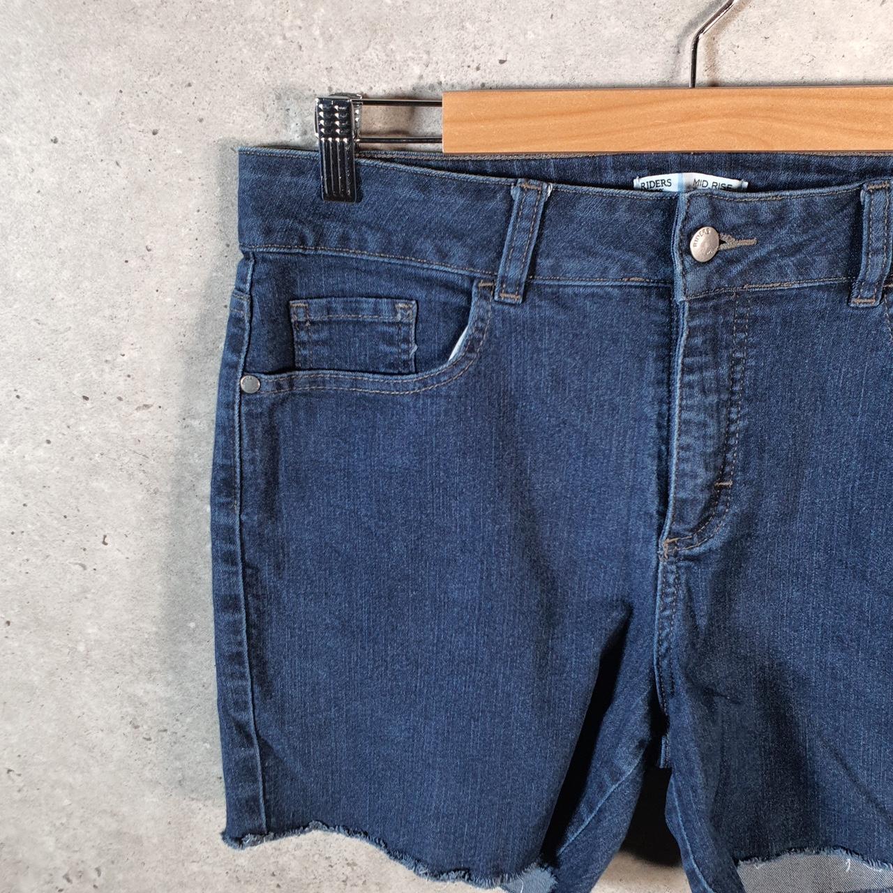 Vintage Lee Mid Rise Baggy Shorts Jorts Cargo Womens W32 Blue Relaxed Denim A4562