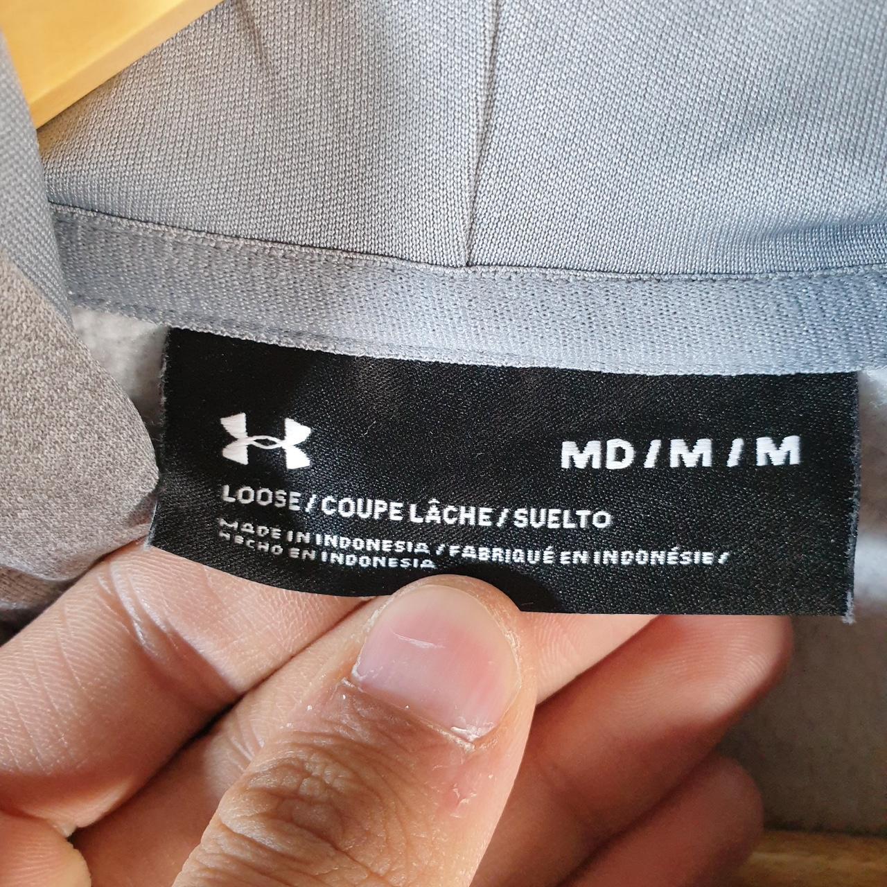 Vintage Under Armour Windbreaker Track Jacket Mens Medium Grey USA Pullover