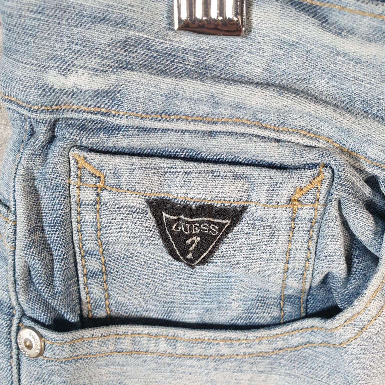 Vintage Guess Baggy Shorts Jorts Cargo Womens W28 Blue Relaxed Denim