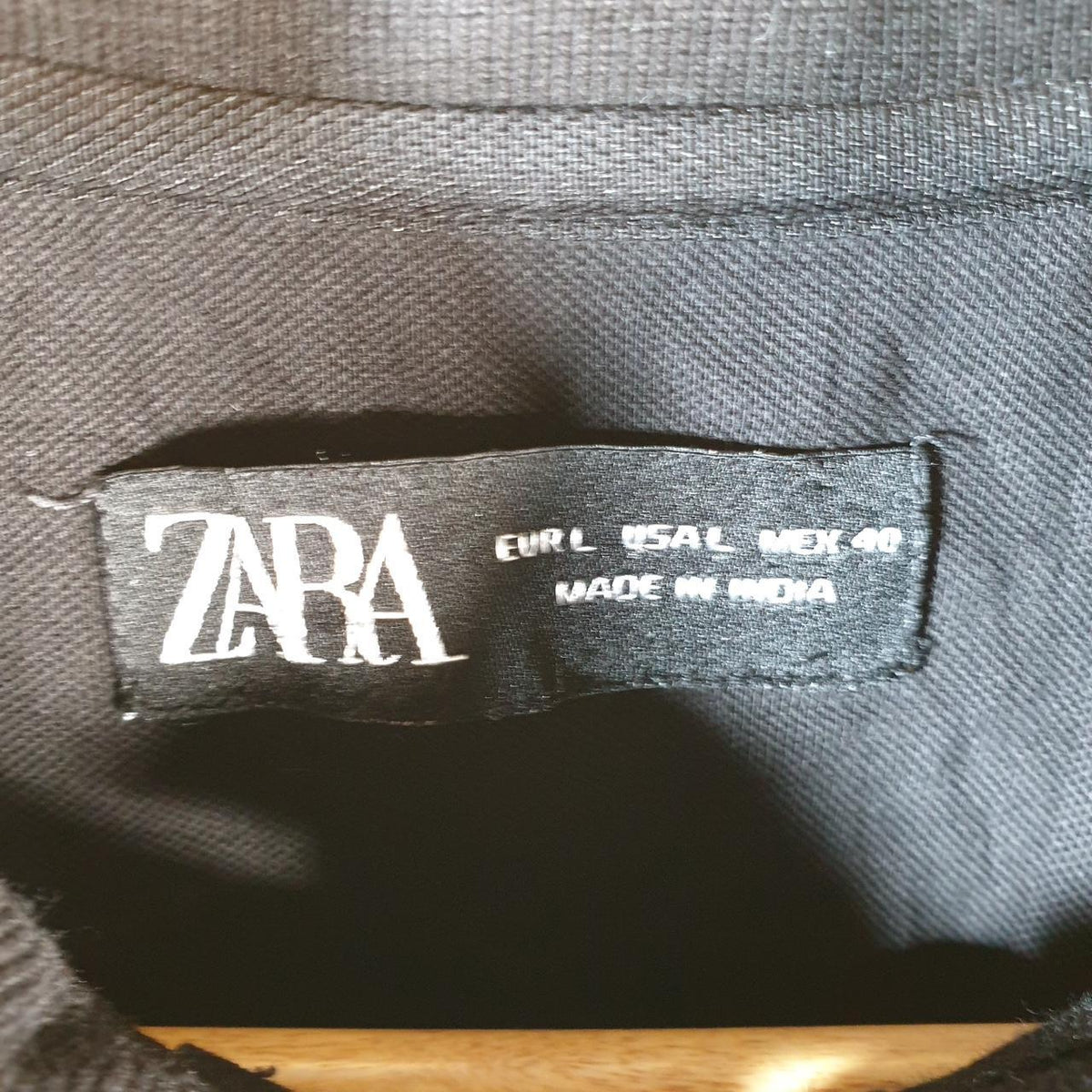 Zara Polo Shirt Men’s Large Black Casual Logo Athletic