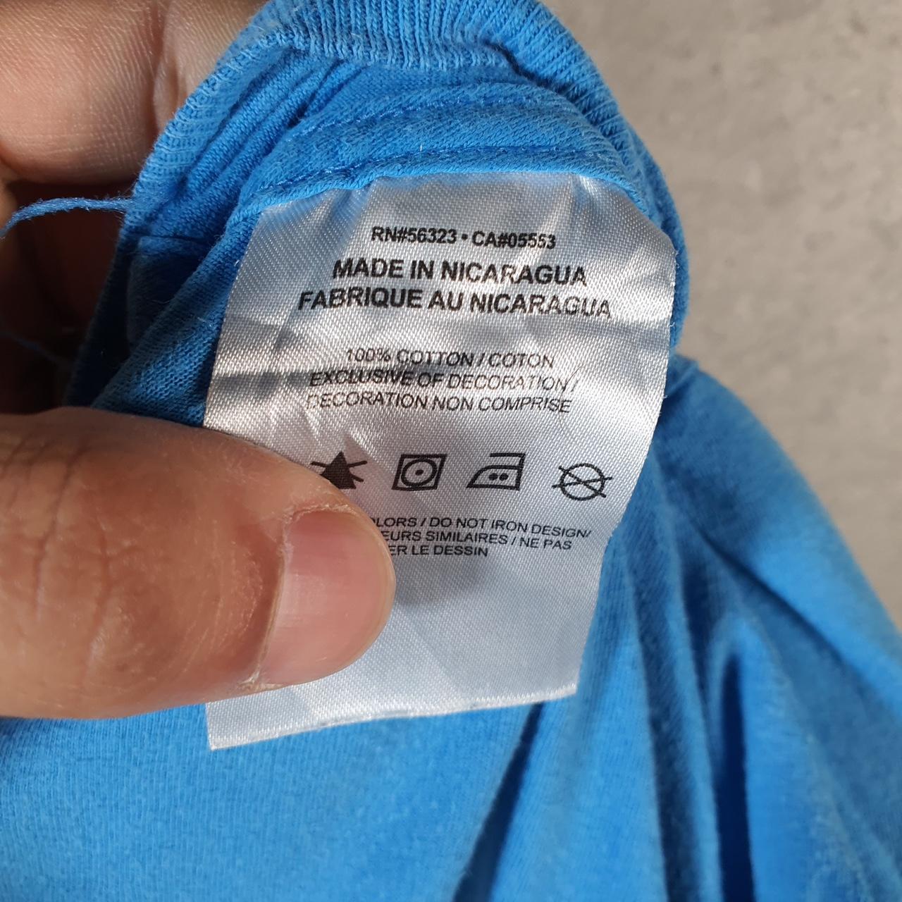 Vintage Nike Club T Shirt Shirt Men’s Medium Blue Spellout Logo Athletic C9576